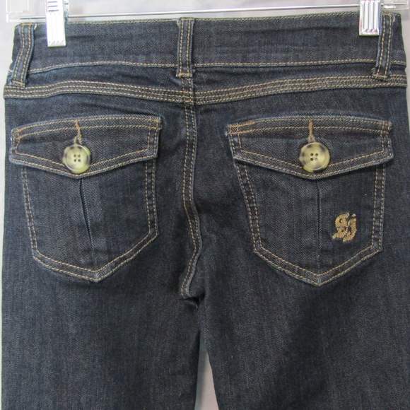 spoon Jeans Spoon Jeans Dark Wash Cuffed Flare Size Juniors 5